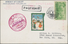 Japan: 1930/37 (ca.), Covers (6), Ppc (2) All Used With "Sea Post", "Paquebot" (Yokohama, Honolulu, - Autres & Non Classés