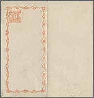 Japan - Ganzsachen: 1874, Folded Card 1/2 S. Orange Lot With Unused Mint Syll. 2, 4 (3), 6 (3), 8 An - Cartes Postales