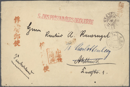 Lagerpost Tsingtau: Kurume, 1915/19, The Bruno Rawengel (rank: Marine Oberzahlmeister) Correspondenc - Cina (uffici)