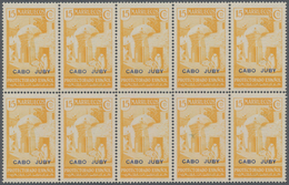Kap Jubi: 1935, Sights And Landscapes Definitive 15c. Yellow ‚Alcazarquivir‘ With Blue Opt. ‚CABO JU - Cape Juby