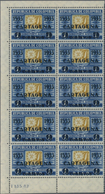 Kolumbien: 1933, Definitive Issue 1p. Blue/olive-yellow ‚Gold‘ With Black Opt. ‚1533 1933 CARTAGENA‘ - Kolumbien