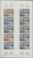 Komoren: 1970/1975, IMPERFORATE COLOUR PROOFS, MNH Collection Of 31 Complete Sheets (=690 Proofs), O - Comoren (1975-...)