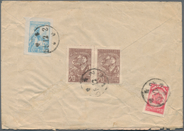 Korea: 1957/90 (ca.), Mostly North Korea DPRK In Two Stockbooks, Inc. 1955 Air Mail Cover To East Ge - Corée (...-1945)