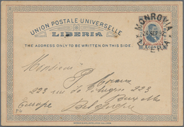 Liberia: 1882/1969 (ca.) Small Holding Of About 50 Mostly Unused Postal Stationaries, Especially The - Liberia