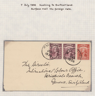 Malaiische Staaten - Sarawak: 1934, Seven Covers With Different Frankings To Europe. As There Are Fo - Autres & Non Classés