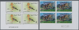 Marokko: 1966/1990, U/m Collection Of Apprx. 140 IMPERFORATE Blocks Of Four Incl. Nice Thematic Issu - Storia Postale