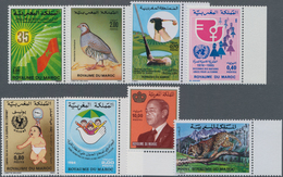 Marokko: 1974/1990, Accumulation With Single Stamps Or Complete Sets Some In Larger Quantities And I - Covers & Documents
