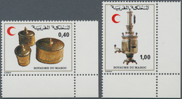 Marokko: 1979, Moroccan Red Crescent ‚Metal Art‘ Set Of Two 0.40dh. ‚jewelry Cascets‘ And 1.00dh. ‚s - Brieven En Documenten