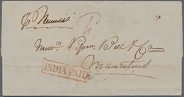 Mauritius: 1841/1860, INCOMING MAIL, 14 Mostly Stampless Letters From India Addressed To Mauritius. - Maurice (...-1967)