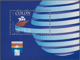 Mexiko: 1992, International Stamp Exhibition Genova‘ 92 With Stylized Caravelle Of Columbus In A Lot - Messico