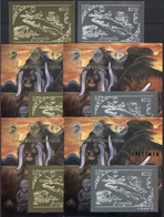 Mongolei: 1993, Specialised Collection In Album With Different GOLD And SILVER Issues Incl. Stamps ( - Mongolei