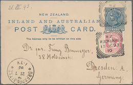 Neuseeland: 1895/2000 (ca.), Accumulation With Approx. 1.000 Covers, Postal Stationeries (mostly Let - Storia Postale