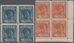 Rio De Oro: 1907, King Alfonso XIII. To The Right Lot Incl. 4pta. Blue (65) And 5pta. Red (10) Incl. - Rio De Oro