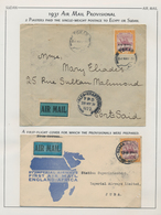 Sudan: 1931/1950, Group Of 10 Airmail Covers, Comprising 2 Pia Airmail Stamp (SG 49) On Ffc Wadi Hal - Soedan (1954-...)