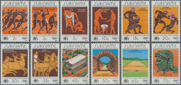 Surinam: 1984, Summer Olympics Los Angeles Complete Set Of Twelve In A Lot With 160 Sets Mostly In L - Surinam ... - 1975