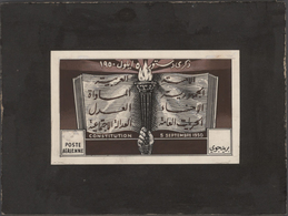 Syrien: 1938/1955. Astonishing Collection Of 45 ARTIST'S DRAWINGS For Stamps Of The Named Period, St - Siria