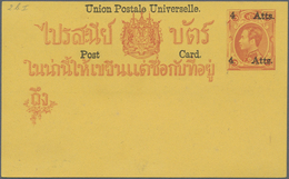 Thailand - Ganzsachen: 1883-1933 Collection Of 75 Postal Stationery Cards Plus Four Letter Cards, Mo - Thaïlande