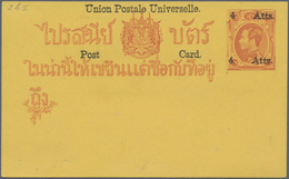 Thailand - Ganzsachen: 1883-1933 Collection Of 75 Postal Stationery Cards Plus Four Letter Cards, Mo - Thailand