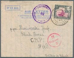 Uganda: 1945/1981 (ca.), Accumulation With About 39 Mostly Commercially Used Formular AEROGRAMMES Wi - Ouganda (1962-...)