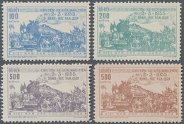 Vietnam-Nord (1945-1975): 1956, Inauguration Of Railway Hanoi - Muc Nam Quan Complete Set Of Four In - Vietnam