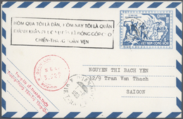 Vietnam-Süd (1951-1975): 1955/1973, Ex-1 All Military Airletters (Quan Buu) In Blue Mint (15) Or Use - Viêt-Nam