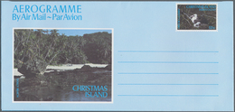 Weihnachtsinsel: 1971/1988 (ca.), Accumulation With About 850 Mostly UNFOLDED AEROGRAMMES With Sever - Christmas Island