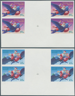 Weihnachtsinsel: 1995, Special Lot Of Christmas Series Containing In All 76 Imperforated Stamps Incl - Christmaseiland