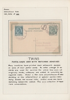 Alle Welt: 1880/1960 (ca.), Extraordinary Collection Of Apprx. 135 Uprated Stationeries "TWINS" (wit - Collections (without Album)