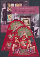 Übersee: 2015/1917 (ca.), MARILYN MONROE, Beautiful Collection Of More Than 100 Souvenir Sheets And - Other & Unclassified