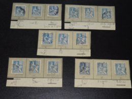 TIMBRE DE FRANCE TYPE MOUCHON N°114 ENSEMBLE DE 15 VARIETES DIFFERENTES DONT CHIFFRE DEPLACE OBLITERE + CHARNIERE (A.F) - Used Stamps