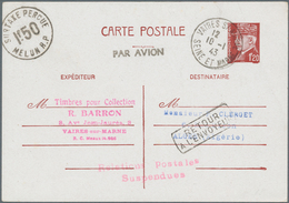 Französische Kolonien: 1942/43 7 Different Postal Stationery Cards From/to Senegal And From Paris To - Otros & Sin Clasificación