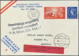 Flugpost Europa: 1958/1971, Österreich, AUA - Austrian Airlines, Sehr Gehaltvolle überkomplette Samm - Otros - Europa