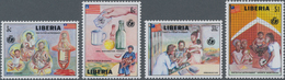 Thematik: Kinder / Children: 1988, LIBERIA: Child Survival And Development Complete Set Of Four (Bre - Other & Unclassified