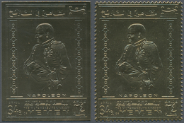 Thematik: Napoleon: 1969, NAPOLEON Gold Foil Stamps Investment Lot With About 2.380 Stamps Incl. Per - Napoleón