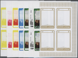 Thematik: Olympische Spiele / Olympic Games: 1971, Ajman, MUNICH '72 - 58 Items; Progressive Plate P - Sonstige & Ohne Zuordnung