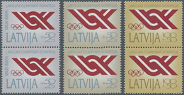 Thematik: Olympische Spiele / Olympic Games: 1992, LATVIA: National OLYMPIC Committee Set Of Three I - Otros & Sin Clasificación