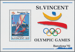 Thematik: Olympische Spiele / Olympic Games: 1992, ST. VINCENT: Summer Olympics Barcelona Miniature - Sonstige & Ohne Zuordnung