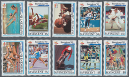 Thematik: Olympische Spiele / Olympic Games: 1992, ST. VINCENT: Summer Olympics Barcelona Set Of Ten - Sonstige & Ohne Zuordnung