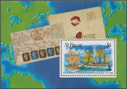 Thematik: Schiffe / Ships: 1992, ST. VINCENT: ‚The First Letter To Cross The Atlantic Ocean By Ship - Bateaux