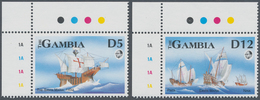 Thematik: Schiffe / Ships: 1993, GAMBIA: 500 Years Of Discovery Of America (1492) Complete Set Of Tw - Boten