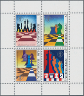 Thematik: Spiele-Schach / Games-chess: 1990, YUGOSLAVIA: Chess Olympiad In Novi Sad Perf. And Imperf - Echecs