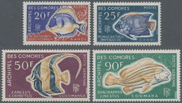 Thematik: Tiere-Fische / Animals-fishes: 1968, COMORES: Fishes Complete Set Of Four With 20fr. ‚Acan - Poissons