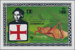 Thematik: Tiere-Insekten / Animals-insects: 1992, DOMINICA: 500 Years Discovery Of America $6 Miniat - Altri & Non Classificati