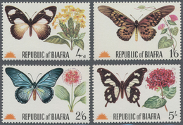 Thematik: Tiere-Schmetterlinge / Animals-butterflies: 1968, BIAFRA: Butterflies Complete Set Of Four - Vlinders