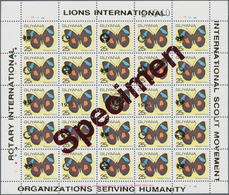 Thematik: Tiere-Schmetterlinge / Animals-butterflies: 1980/1990 (ca.), GUYANA: Duplicated Accumulati - Schmetterlinge