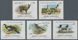 Thematik: Tiere-Vögel / Animals-birds: 1984, ARGENTINA: Protected Animals Complete Set Of Five (Hipp - Other & Unclassified