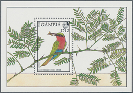 Thematik: Tiere-Vögel / Animals-birds: 1988, GAMBIA: Birds And Plants 12D. ‚Red-throated Bee Eater A - Sonstige & Ohne Zuordnung