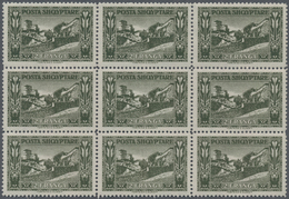 Albanien: 1922, Definitive Issue 2fr. Olive ‚Durres Fortress‘ In A Lot With Approx. 750 Stamps Mostl - Albania