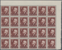 Albanien: 1942, King Victor Emanuel III. 65q. Dark Red-brown In A Lot With About 450 Stamps Mostly I - Albanië