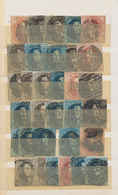 Belgien: 1849/1880 (ca.), Used Assortment Of Apprx. 180 Stamps From Epaulettes/Medaillons, Mainly Ob - Verzamelingen